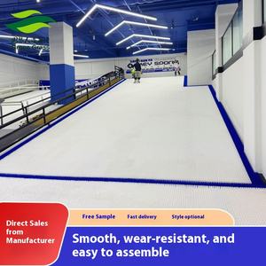 หญ้าเทียมทำจากวัสดุ PP เป็นมิตรต่อสิ่งแวดล้อมผ้าห่มเล่นสกีสีขาวแห้งจากผู้ผลิต - Product Image 4