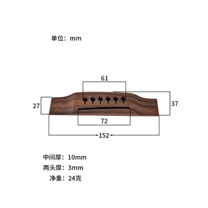 <span class=keywords><strong>Guitarra</strong></span> Acústica de Madera con Seis Cuerdas, Puente de <span class=keywords><strong>Guitarra</strong></span>, Cable de Accionamiento Inferior, Tabla de Tracción de Cuerdas _ Código de Palisandro - Product Image 3
