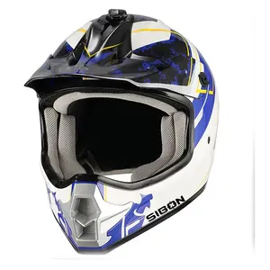 SIBON B0820140 DOT advanced ABS shell washable liner off road quick release blue kid cross helmet