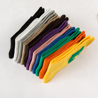 Vente en gros de chaussettes Crew de haute qualité pour femmes chaussettes d'hiver en coton avec logo personnalisé transparent pour un usage quotidien