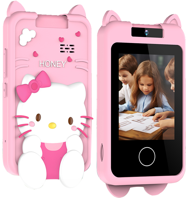 Clever Kids Smart Phone Toys 2.8'' HD Touch Screen with Dual Cameras MicroSD & MP3-Great Christmas and Birthday Presents