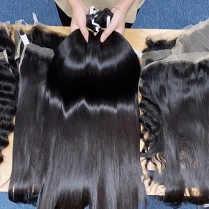 Paquetes de cabello brasileño Virgen sin procesar al por mayor, cabello liso para mujeres negras, tipo de cabello humano camboyano - Product Image 1
