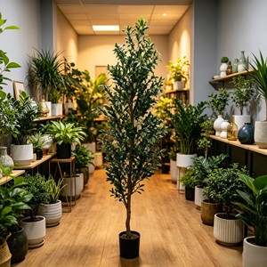 Arbre d'olivier artificiel amovible – Bois véritable détachable, assemblage DIY pour la décoration intérieure - Product Image 6