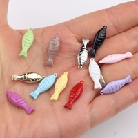 Pendentifs Breloques en Alliage de Zinc Électroplaqué Coloré en Forme de Petit Poisson pour Bijoux DIY : Bracelets, Colliers, Boucles d'Oreilles