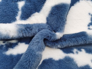 100% Polyester Sang Trọng In Thỏ Thỏ Thỏ Giả Lông Thú Vải Ấm Mềm Lông Thú Giả Cho May Mặc/Dệt May Nhà/Đồ Chơi - Product Image 4