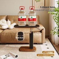 Table d'appoint relevable à hauteur réglable, table basse roulante avec rangement, table d'appoint mobile pour petit appartement