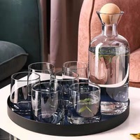 Ensemble de bouilloire hexagonale de qualité en verre borosilicate imprimé personnalisé pour carafe à eau froide et théières pour bouilloire à boire