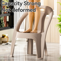 Chaise empilable moderne en plastique avec dossier, grande taille, antidérapante, pour enfants et adultes, idéale pour l'école et l'appartement, de l'usine Jieyang Xingsheng