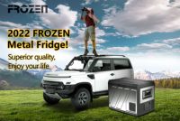 Congélateur de voiture portable en métal FROZEN 60L U60 en acier inoxydable, réfrigérateur de camping 12v pour camping-car en plein air