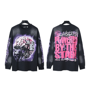 แบรนด์แฟชั่นนำเข้า Chrome Heart เสื้อฮู้ดซิปผ้าเทอร์รี่คอตตอนแท้ ลายการ์ตูน สไตล์ไฮสตรีท สำหรับผู้ชายและผู้หญิง ฤดูใบไม้ร่วง - Product Image 1
