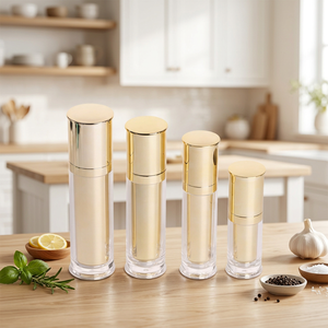 Flacon pompe acrylique 30ml 50ml 80ml 120ml avec impression sérigraphique dorée pour lotion, parfum, huile essentielle - Laura <span class=keywords><strong>Mercier</strong></span> - Product Image 4