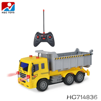 Camion de transport de conteneurs en plastique série lourde 1:48 à 4 canaux avec télécommande 27 MHz et éclairage