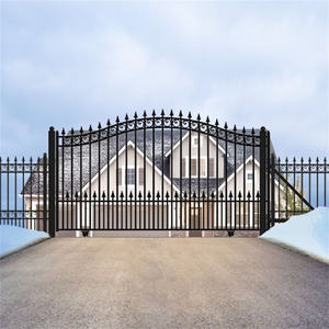 แผงรั้วรักษาความปลอดภัย8ฟุตแผงเหล็กชุบสังกะสี6'hx8'w สำหรับสวนรั้วเหล็กด้านบน - Product Image 3