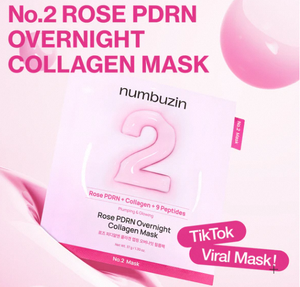 Masque de nuit au collagène PDRN No2 Rose, 4 pièces, masque réparateur pour la peau, soin de nuit, hydratation et raffermissement du visage - Product Image 2