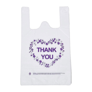 ถุงเสื้อยืดพิมพ์ลายตามสั่ง ถุงพลาสติกน้ำหนักเบาสำหรับร้านสะดวกซื้อ ร้านค้าปลีก และบรรจุภัณฑ์สำหรับส่งอาหาร - Product Image 4