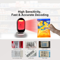 JINGXIN IP42, venta al por mayor, 2,4G, inalámbrico, diente azul, código QR, lector de código de barras de escritorio