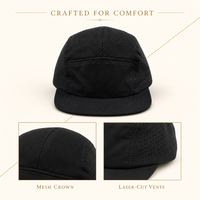 Topi Lari Snapback 5 Panel Bahan Nylon dengan Logo Reflektif Australia Camp Custom Trail Sport Hat