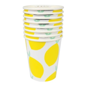 Vaisselle de fête imprimée en couleur, gobelets en papier jetables à l'odeur de citron, assiettes en papier de 7 et 9 pouces, vaisselle de fête - Product Image 4