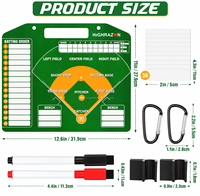 Tableau d'entraînement de softball en PVC magnétique, organisateur de composition, effaçable à sec, réglable, léger, tactique, 32x28cm pour la vente en gros