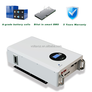 Stock UE 51.2V 48V 280Ah 300Ah LiFePO4 Power Wall 10kWh 15kWh Batterie de stockage d'énergie <span class=keywords><strong>solaire</strong></span> domestique pour systèmes solaires résidentiels - Product Image 1