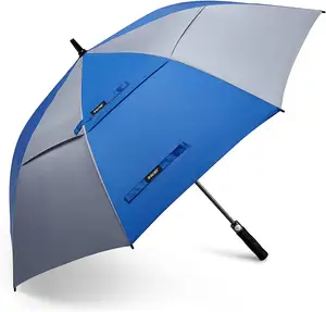 Golf Umbrella Large 62/68/72 Inch Extra Large Oversize Double Canopy Vented Windproof Waterproof 2 colo Umbrella Automatic