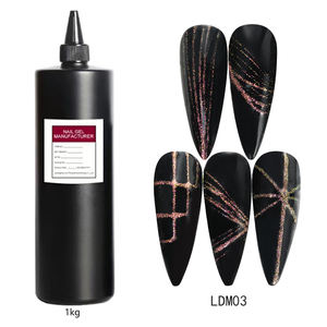 Mocmaki Cat Eye Spider Gel 10mL Vernis à Ongles UV Élastique pour Nail Art Certifié MSDS ROUGE Or Noir Blanc - Product Image 3