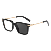 Lunettes de soleil photochromiques anti-lumière bleue UV400 avec charnière à ressort carrée et logo personnalisé Partagas Fashion pour hommes