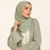 Abaya ouverte pour femmes avec bordure festonnée, vêtements islamiques modestes