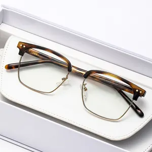 Vintage Inspired Classic Horn Rimmed Clear Lens Eyeglasses Anti Blue Light Blocking Glasses Computer Reading Glasses