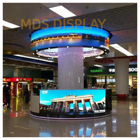 Écran LED flexible d'intérieur Shenzhen MDS P1.56, taille du module 320*160mm, avec 2 ans de garantie, média photo pour styles personnalisés