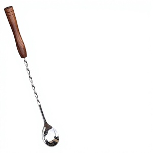 Cuillère à bar en acier inoxydable, outil de mélange moderne, réutilisable, écologique, fait main, durable, 120 mm, pour cocktails - Product Image 5
