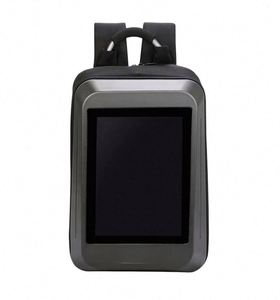 Sleek Futuristic Oxford LCD <b>Backpack</b> with Integrated Screen Built-in Sound Ample Storage Water Resistant Zipper Closure Portable - Product Image 1