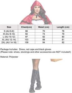 Costume de Cosplay d'Halloween Princesse Petit <span class=keywords><strong>Chaperon</strong></span> <span class=keywords><strong>Rouge</strong></span> pour Femme avec Robes pour la Semaine du <span class=keywords><strong>Livre</strong></span> de Conte de Fées AU - Product Image 2