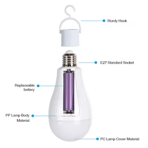 <span class=keywords><strong>Ampoule</strong></span> LED intelligente pour camping en extérieur, 15 watts, <span class=keywords><strong>E27</strong></span> B22, ampoules LED d'urgence pour intérieur, commande murale, télécommande DC intelligente - Product Image 3