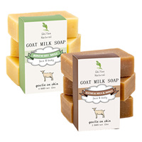 Savon artisanal pour le corps et les parties intimes, au lait de chèvre bio, à la rose, à la base de savon noir d'hôtel, éclaircissant au curcuma, avec acide kojique, emballage inclus