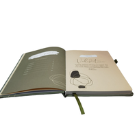Carnet de notes A5 personnalisé à couverture rigide avec stylo, en similicuir, sublimation, carton, reliure cousue