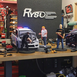 ของเล่นโมเดลพลาสติก1:64โมเดลคนงานซ่อมรถ1:64โมเดลรถเวิร์คชอปโมเดลคนงานแจ็คยิงขนาดเล็กแช่แข็ง - Product Image 3