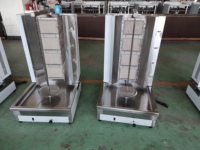 Machine à kebab en acier inoxydable à 4 brûleurs, grill à kebab