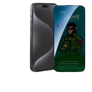 <span class=keywords><strong>King</strong></span> <span class=keywords><strong>Kong</strong></span>-Protector DE PANTALLA DE PRIVACIDAD antiespía, vidrio templado de dureza 9H a prueba de polvo para iPhone 17 16 15 14 <span class=keywords><strong>Pro</strong></span> Max, paquete de 10 unidades - Product Image 1