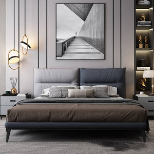 CK03, muebles modernos para el hogar, cama doble de pared tamaño King, muebles de dormitorio de 1,8 m con marco de cama de madera, cama de matrimonio, 3 años de garantía - Product Image 3