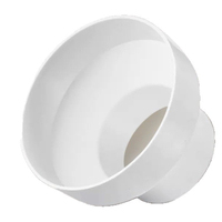 Réducteur de conduit de 150 mm à 100 mm, connecteur de tuyau CVC de 6 à 4 pouces, raccord durable en ABS pour conduit de ventilation en ligne