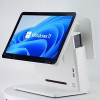 Sistema POS al por Mayor, Pantalla Táctil de 15.6+11.6 Pulgadas, Máquina de Pago POS, Caja Registradora, Punto de Venta, Gestión de Facturación Minorista