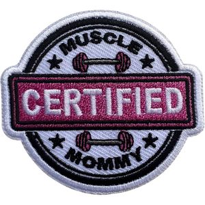 Certified Muscle Mommy Patch 3 Iron On Embroidery Patch For <b>Bags</b> Clothes <b>Hats</b> Backpacks Workout DIY - Product Image 1
