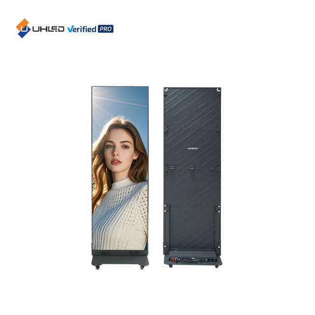 UHLED Gob P1.86 Portable Foldable Led Poster Display Indoor Digital Folding Led Screens Movable Poster Led Display