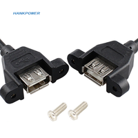 Rechtwinkliger USB-A-Stecker an USB 2.0 Ein Verlängerung kabel für die Buchsen montage mit Schraube