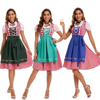 Erwachsenen-Damenkostüm für Bierfest Oktoberfest-Kleid Traditioneller Dirndl-Stil Cosplay-Party-Outfit Halloween Polyester