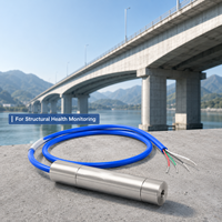 Capteur de température à fil vibratoire avec jauge de contrainte de surface, protection IP67, haute précision, plage de température -40~+80, pression d'eau