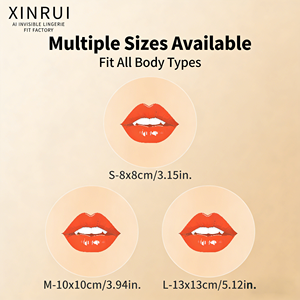 Cubrepezones Adhesivos de Silicona Reutilizables, Finos, Sin Costuras, Impermeables, con Diseño de Labios, para Accesorios Íntimos Femeninos - Product Image 2