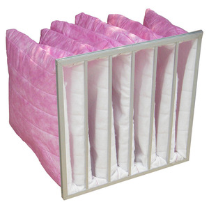 Filtres à sacs en fibre de verre Merv 15 à 8 poches 20x24x21 pour stand de tir intérieur - Product Image 1