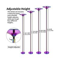 Poteau de danse robuste approuvé par les professionnels, poteau rotatif antidérapant multicolore de 45 mm pour spectacles aériens et acrobaties.